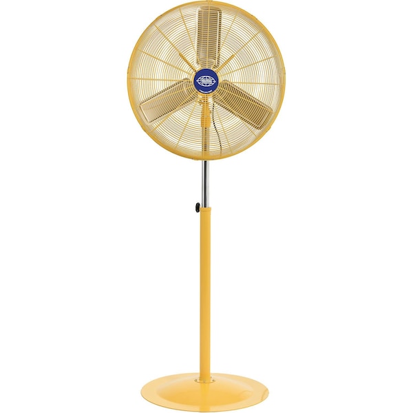 Global Industrial Deluxe Oscillating Pedestal Fan, 30 Diameter, Safety Yellow, 1/2HP, 10000CFM 652299Y - main